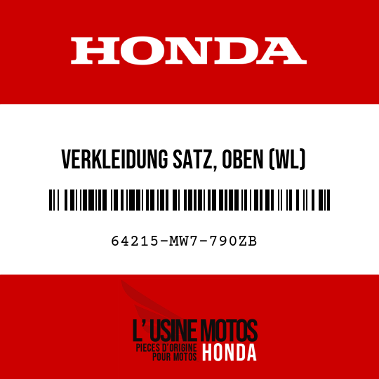 image de 64215-MW7-790ZB VERKLEIDUNG SATZ, OBEN (WL)