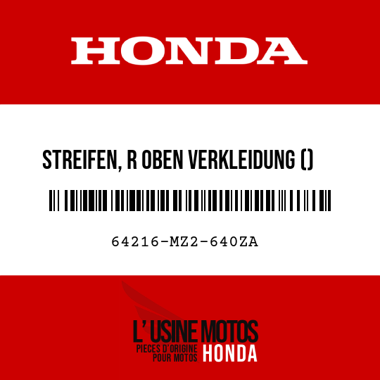 image de 64216-MZ2-640ZA STREIFEN, R OBEN VERKLEIDUNG () TYPE20