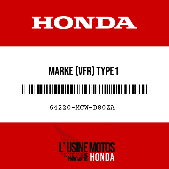 image de 64220-MCW-D80ZA MARKE (VFR) TYPE1