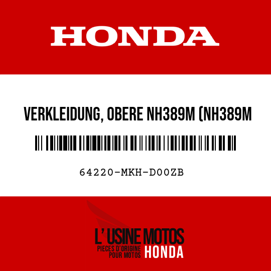 image de 64220-MKH-D00ZB VERKLEIDUNG, OBERE NH389M (NH389M MATTES KUGEL-SILBER)