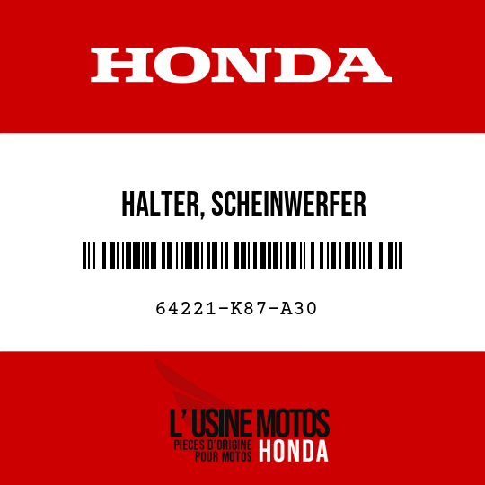 image de 64221-K87-A30 HALTER, SCHEINWERFER