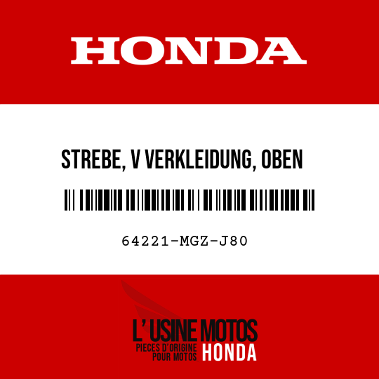image de 64221-MGZ-J80 STREBE, V VERKLEIDUNG, OBEN