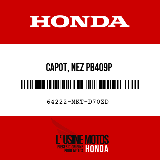 image de 64222-MKT-D70ZD CAPOT, NEZ PB409P