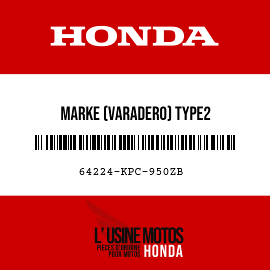 image de 64224-KPC-950ZB MARKE (VARADERO) TYPE2