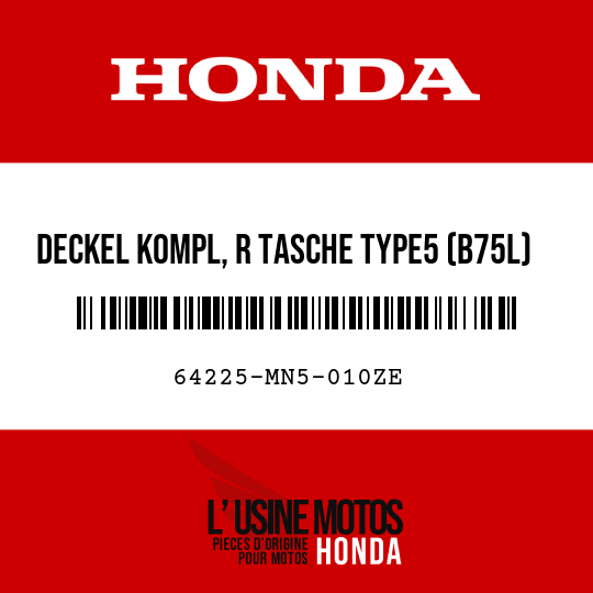 image de 64225-MN5-010ZE DECKEL KOMPL, R TASCHE TYPE5 (B75L)