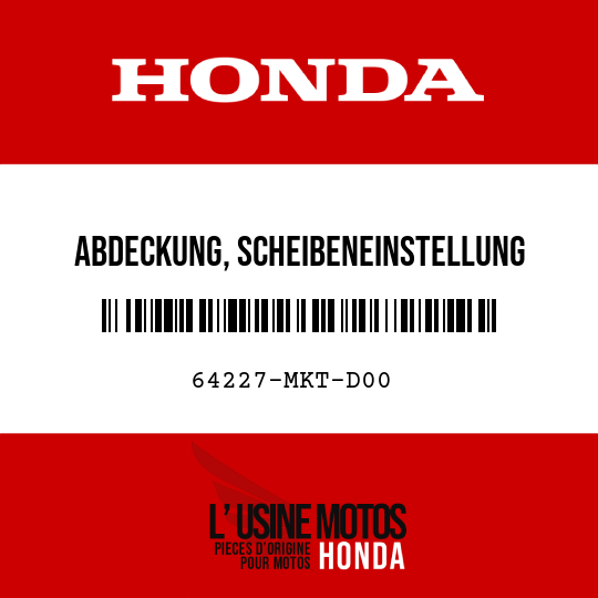 image de 64227-MKT-D00 ABDECKUNG, SCHEIBENEINSTELLUNG