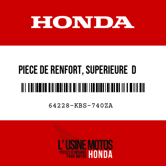 image de 64228-KBS-740ZA PIECE DE RENFORT, SUPERIEURE  D R134