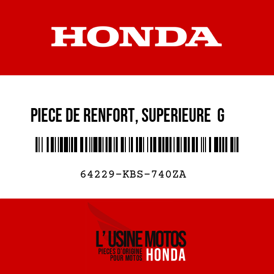 image de 64229-KBS-740ZA PIECE DE RENFORT, SUPERIEURE  G R134