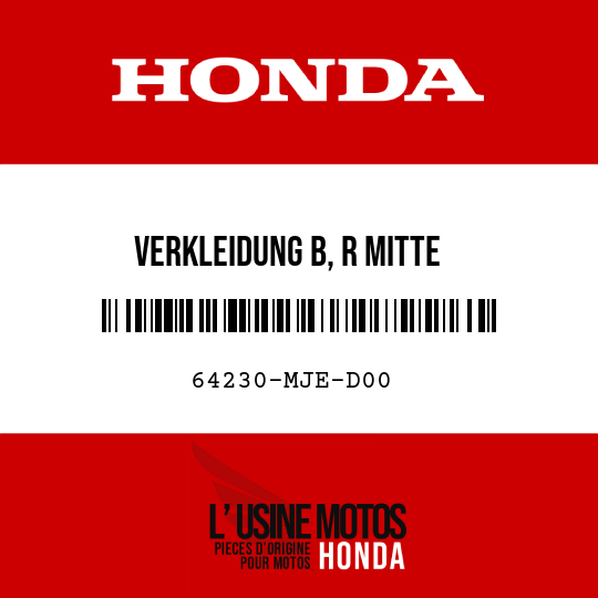 image de 64230-MJE-D00 VERKLEIDUNG B, R MITTE