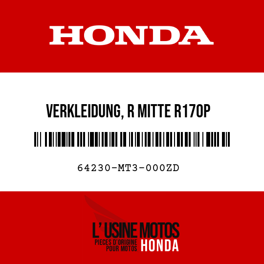 image de 64230-MT3-000ZD VERKLEIDUNG, R MITTE R170P 