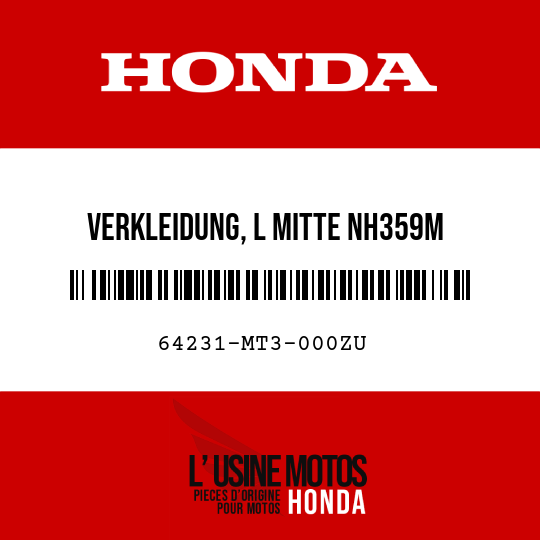 image de 64231-MT3-000ZU VERKLEIDUNG, L MITTE NH359M 