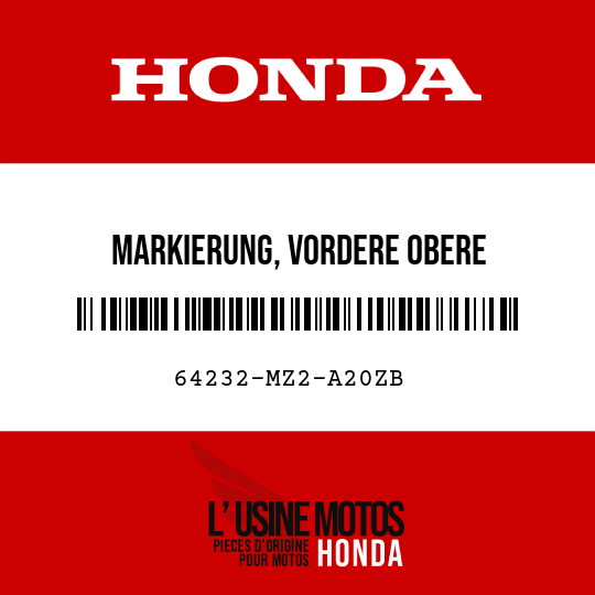 image de 64232-MZ2-A20ZB MARKIERUNG, VORDERE OBERE WINDLAUFABDECKUNG () TYPE24