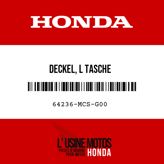 image de 64236-MCS-G00 DECKEL, L TASCHE