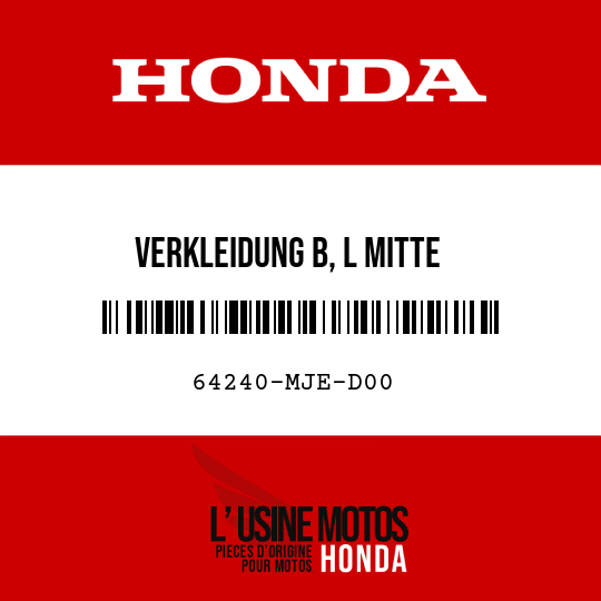 image de 64240-MJE-D00 VERKLEIDUNG B, L MITTE