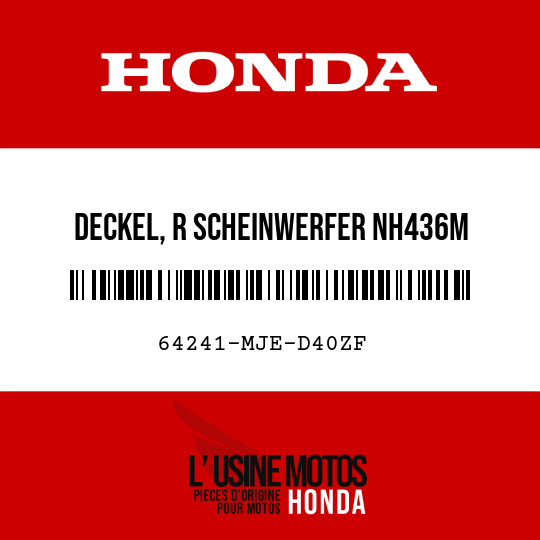 image de 64241-MJE-D40ZF DECKEL, R SCHEINWERFER NH436M (NH436M SCHIESSPULVER, MATTES SCHWARZ-METALLIC)
