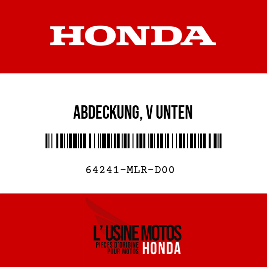 image de 64241-MLR-D00 ABDECKUNG, V UNTEN