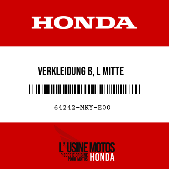 image de 64242-MKY-E00 VERKLEIDUNG B, L MITTE