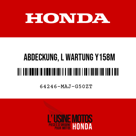 image de 64246-MAJ-G50ZT ABDECKUNG, L WARTUNG Y158M 