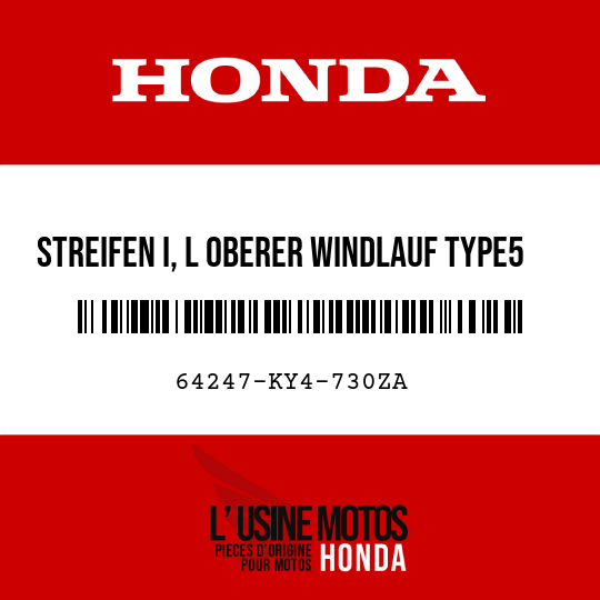 image de 64247-KY4-730ZA STREIFEN I, L OBERER WINDLAUF TYPE5 