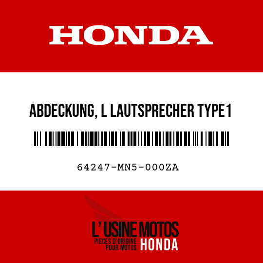 image de 64247-MN5-000ZA ABDECKUNG, L LAUTSPRECHER TYPE1