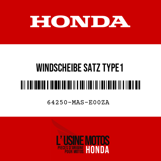 image de 64250-MAS-E00ZA WINDSCHEIBE SATZ TYPE1