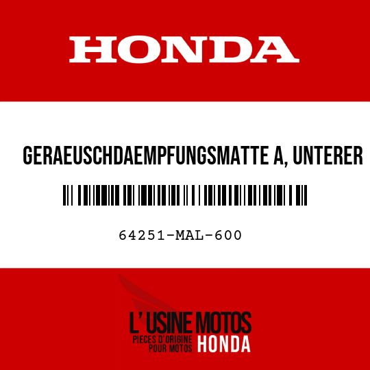 image de 64251-MAL-600 GERAEUSCHDAEMPFUNGSMATTE A, UNTERER WINDLAUF