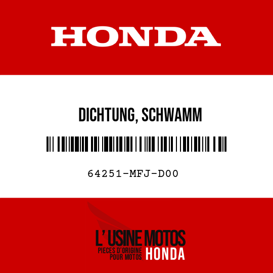 image de 64251-MFJ-D00 DICHTUNG, SCHWAMM
