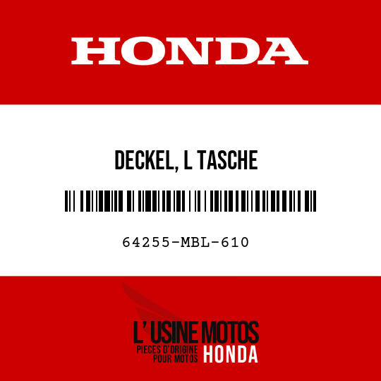 image de 64255-MBL-610 DECKEL, L TASCHE