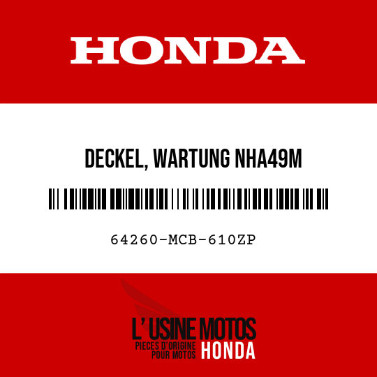 image de 64260-MCB-610ZP DECKEL, WARTUNG NHA49M 