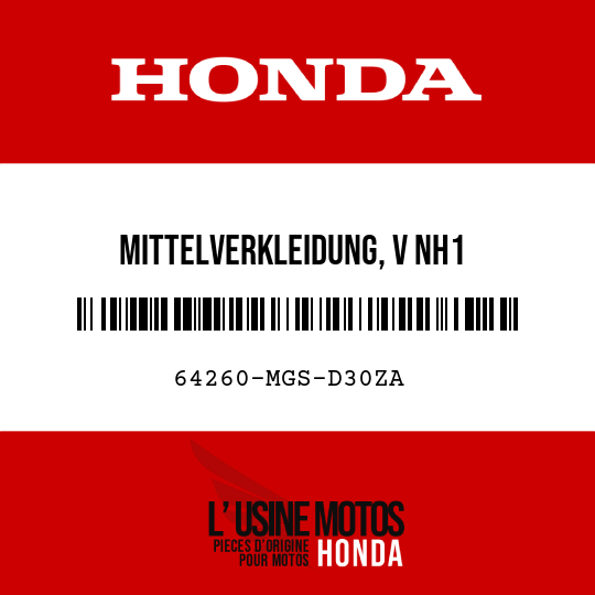 image de 64260-MGS-D30ZA MITTELVERKLEIDUNG, V NH1