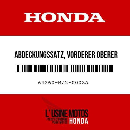 image de 64260-MZ2-000ZA ABDECKUNGSSATZ, VORDERER OBERER WINDLAUF (WL) TYPE12 