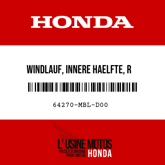 image de 64270-MBL-D00 WINDLAUF, INNERE HAELFTE, R