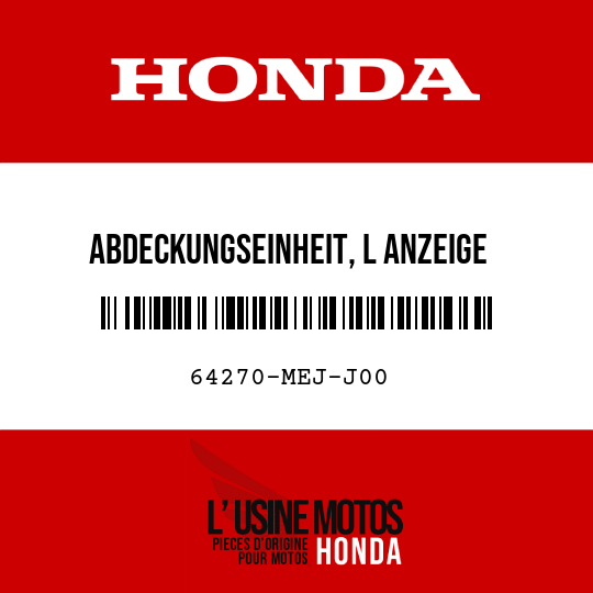 image de 64270-MEJ-J00 ABDECKUNGSEINHEIT, L ANZEIGE