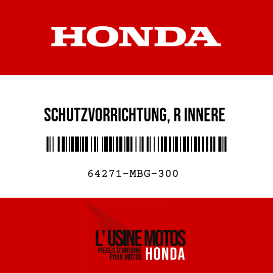 image de 64271-MBG-300 SCHUTZVORRICHTUNG, R INNERE HAELFTE, WINDLAUF, HITZE