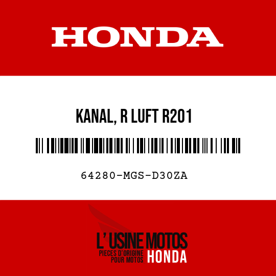 image de 64280-MGS-D30ZA KANAL, R LUFT R201