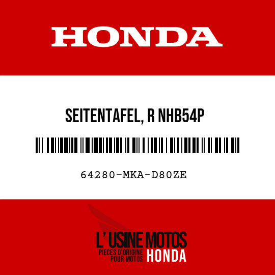 image de 64280-MKA-D80ZE SEITENTAFEL, R NHB54P