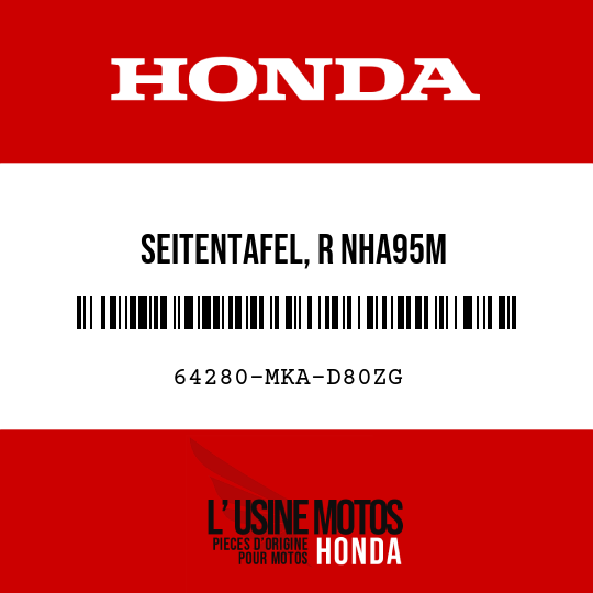 image de 64280-MKA-D80ZG SEITENTAFEL, R NHA95M