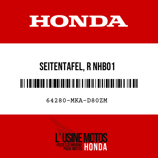 image de 64280-MKA-D80ZM SEITENTAFEL, R NHB01