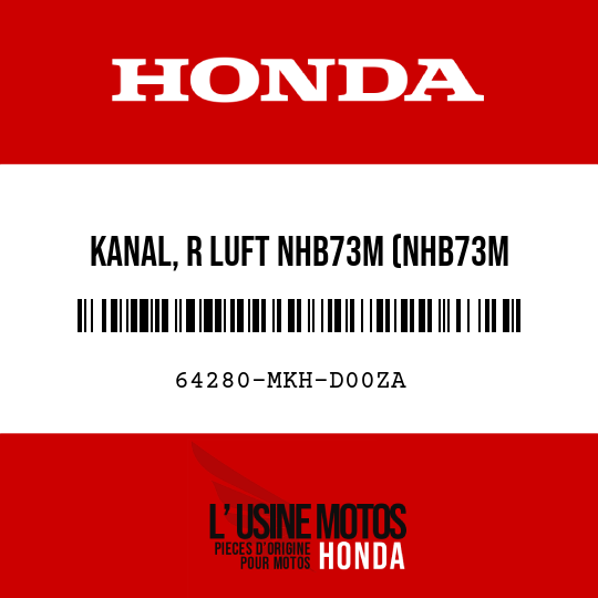 image de 64280-MKH-D00ZA KANAL, R LUFT NHB73M (NHB73M ALPA-SILBERMETALLIC MATT)