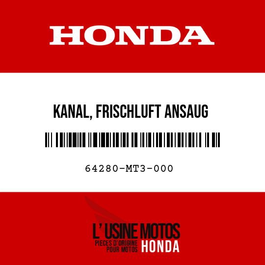 image de 64280-MT3-000 KANAL, FRISCHLUFT ANSAUG