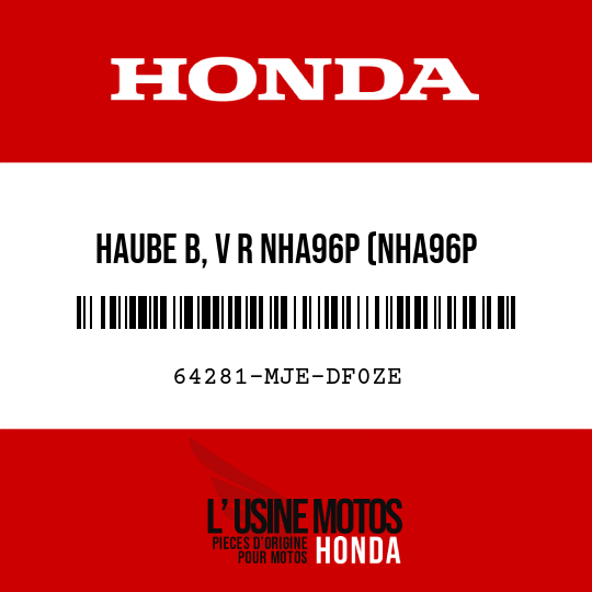 image de 64281-MJE-DF0ZE HAUBE B, V R NHA96P (NHA96P METALLOIDES PERLENWEISS)