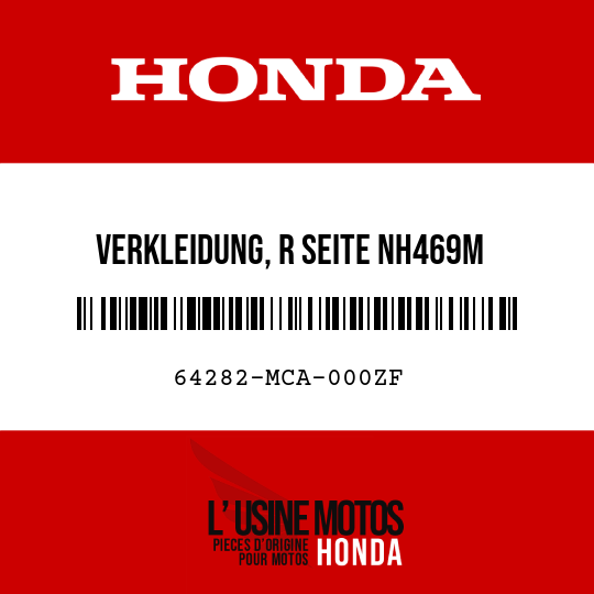 image de 64282-MCA-000ZF VERKLEIDUNG, R SEITE NH469M 