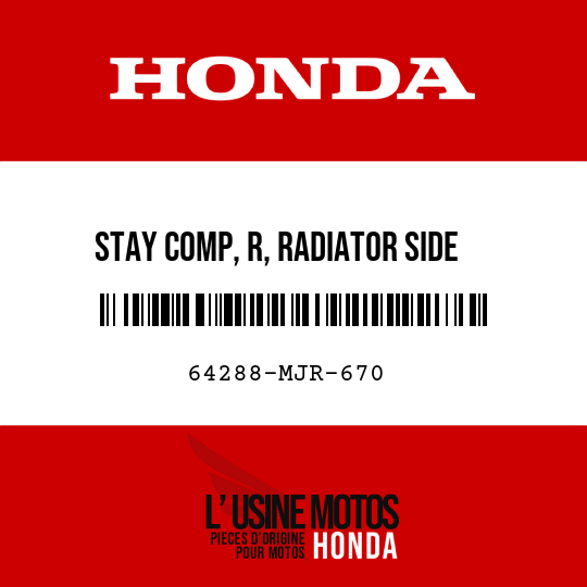 image de 64288-MJR-670 STAY COMP, R, RADIATOR SIDE