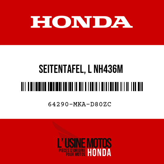 image de 64290-MKA-D80ZC SEITENTAFEL, L NH436M
