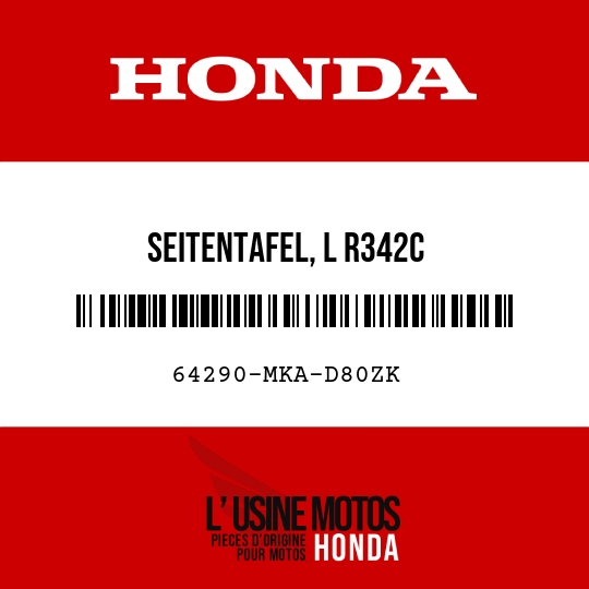 image de 64290-MKA-D80ZK SEITENTAFEL, L R342C