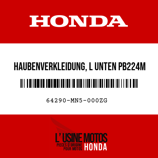 image de 64290-MN5-000ZG HAUBENVERKLEIDUNG, L UNTEN PB224M 