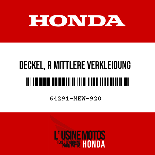 image de 64291-MEW-920 DECKEL, R MITTLERE VERKLEIDUNG