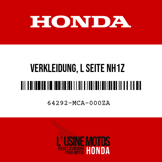 image de 64292-MCA-000ZA VERKLEIDUNG, L SEITE NH1Z 