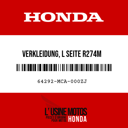 image de 64292-MCA-000ZJ VERKLEIDUNG, L SEITE R274M 