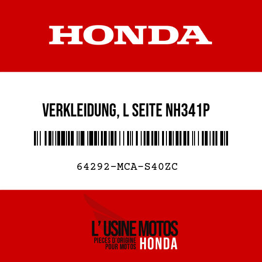 image de 64292-MCA-S40ZC VERKLEIDUNG, L SEITE NH341P